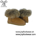Ankle style furry ladies snow boots
